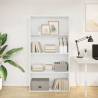 Stylish White Bookcase 80x30x152 cm - Engineered Wood