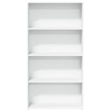 Stylish White Bookcase 80x30x152 cm - Engineered Wood