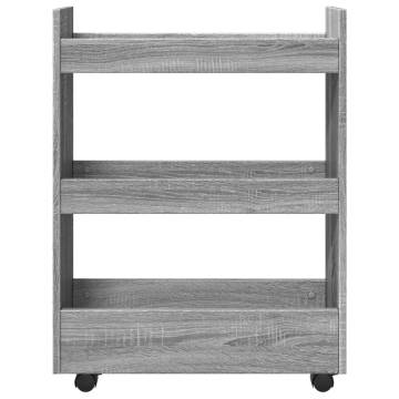 Narrow Storage Trolley 3 Tier Grey Sonoma - Practical & Stylish