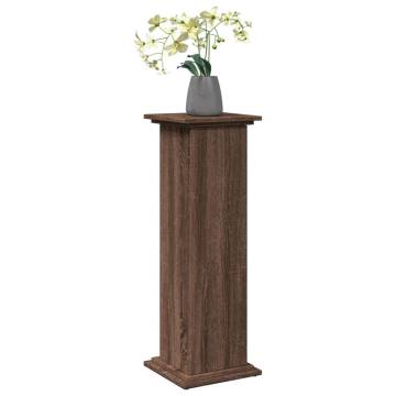 Display Stand with Storage - Brown Oak, Engineered Wood 31x30x90 cm