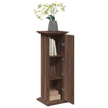 Display Stand with Storage - Brown Oak, Engineered Wood 31x30x90 cm