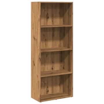 Stylish Bookcase in Artisian Oak - 60x30x152 cm Engineered Wood