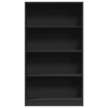 Bookcase Black 80x24x143 cm - Stylish Engineered Wood Storage