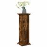 Display Stand with Storage - Smoked Oak, 31x30x90 cm