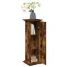 Display Stand with Storage - Smoked Oak, 31x30x90 cm