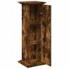 Display Stand with Storage - Smoked Oak, 31x30x90 cm