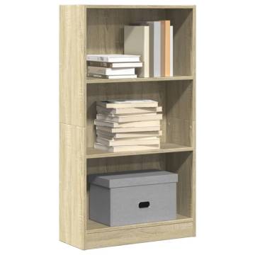 Bookcase Sonoma Oak - 60x24x109 cm Engineered Wood | HipoMarket