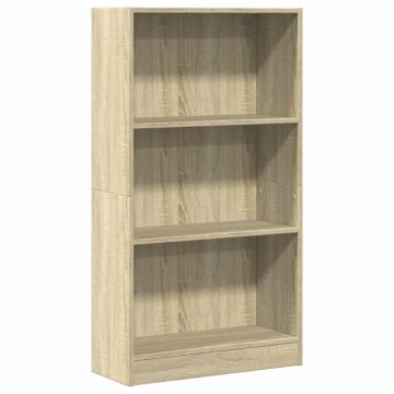 Bookcase Sonoma Oak - 60x24x109 cm Engineered Wood | HipoMarket