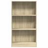 Bookcase Sonoma Oak - 60x24x109 cm Engineered Wood | HipoMarket