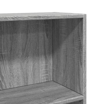 Elegant Grey Sonoma Bookcase - 60x24x109 cm Engineered Wood