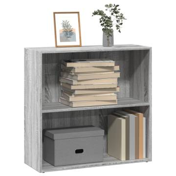 Bookcase Grey Sonoma - 80x30x77 cm Engineered Wood Storage