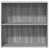 Bookcase Grey Sonoma - 80x30x77 cm Engineered Wood Storage