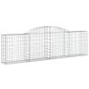 Arched Gabion Baskets Set - 11 pcs Galvanised Iron | HipoMarket