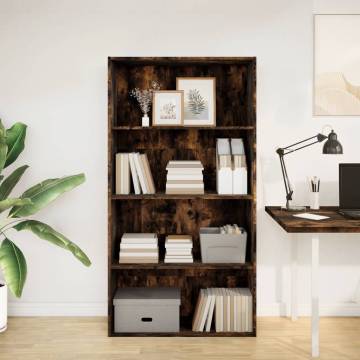 Bookcase Smoked Oak 80x30x152 cm - Stylish Storage Solution