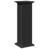 Display Stand with Storage - Black Engineered Wood 31x30x90 cm