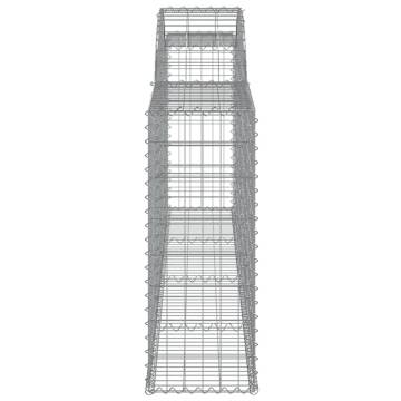 Arched Gabion Baskets Set - 11 pcs Galvanised Iron | HipoMarket