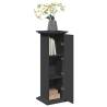 Display Stand with Storage - Black Engineered Wood 31x30x90 cm