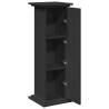 Display Stand with Storage - Black Engineered Wood 31x30x90 cm