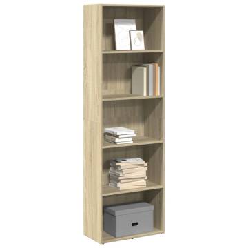 Sonoma Oak Bookcase - Stylish Storage Solution (60x30x189 cm)