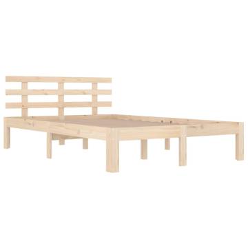 Solid Wood Bed Frame 140x190 cm - Modern & Stylish | Hipomarket