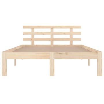 Solid Wood Bed Frame 140x190 cm - Modern & Stylish | Hipomarket