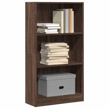 Bookcase Brown Oak 60x24x109 cm - Durable Storage Solution