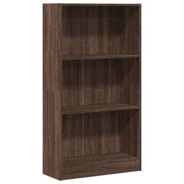 Bookcase Brown Oak 60x24x109 cm - Durable Storage Solution