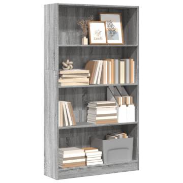 Bookcase Grey Sonoma 80x24x143 cm - Stylish Storage Solution