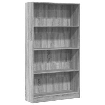 Bookcase Grey Sonoma 80x24x143 cm - Stylish Storage Solution