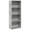 Stylish Concrete Grey Bookcase - 60x30x152 cm