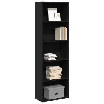 Bookcase Black 60x30x189 cm - Stylish Engineered Wood Storage