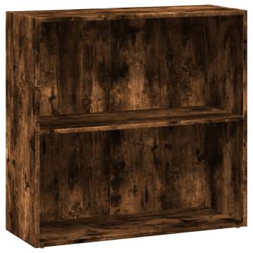 Bookcase Smoked Oak - 80x30x77 cm Engineered Wood Storage