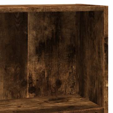 Bookcase Smoked Oak - 80x30x77 cm Engineered Wood Storage