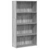 Grey Sonoma Bookcase - 80x30x152 cm Engineered Wood