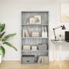 Grey Sonoma Bookcase - 80x30x152 cm Engineered Wood