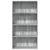 Grey Sonoma Bookcase - 80x30x152 cm Engineered Wood