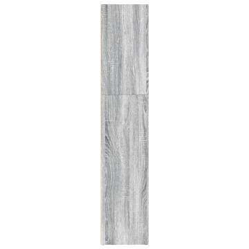 Grey Sonoma Bookcase - 80x30x152 cm Engineered Wood