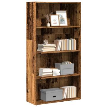 Bookcase Old Wood 80x30x152 cm | Stylish Engineered Wood Storage