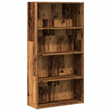 Bookcase Old Wood 80x30x152 cm | Stylish Engineered Wood Storage