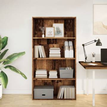 Bookcase Old Wood 80x30x152 cm | Stylish Engineered Wood Storage