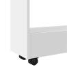 Narrow Storage Trolley - 3 Tier White Engineered Wood