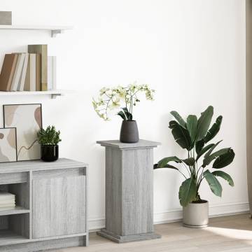 Display Stand with Storage Grey Sonoma - Durable & Stylish