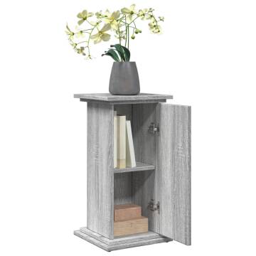 Display Stand with Storage Grey Sonoma - Durable & Stylish