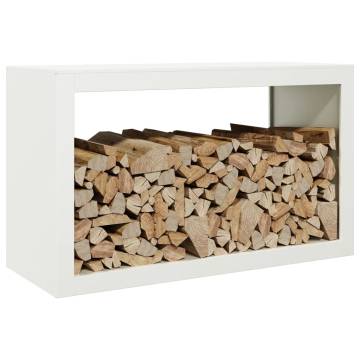 Firewood Rack White 100x40x60 cm Steel - Durable & Stylish