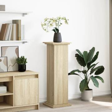 Sonoma Oak Display Stand with Storage - 31x30x90 cm