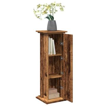 Display Stand with Storage - Old Wood, Engineered Wood - HipoMarket