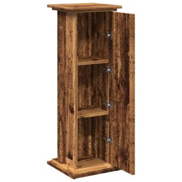 Display Stand with Storage - Old Wood, Engineered Wood - HipoMarket