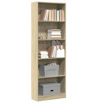 Bookcase Sonoma Oak 60x24x176 cm - Stylish Storage Solution