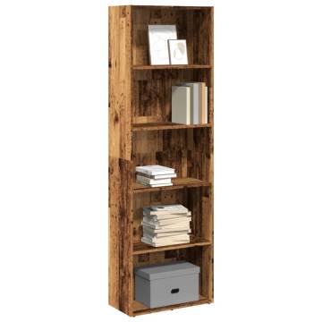 Bookcase Old Wood 60x30x189 cm - Engineered Wood | Hipo Market