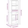 Bookcase Old Wood 60x30x189 cm - Engineered Wood | Hipo Market